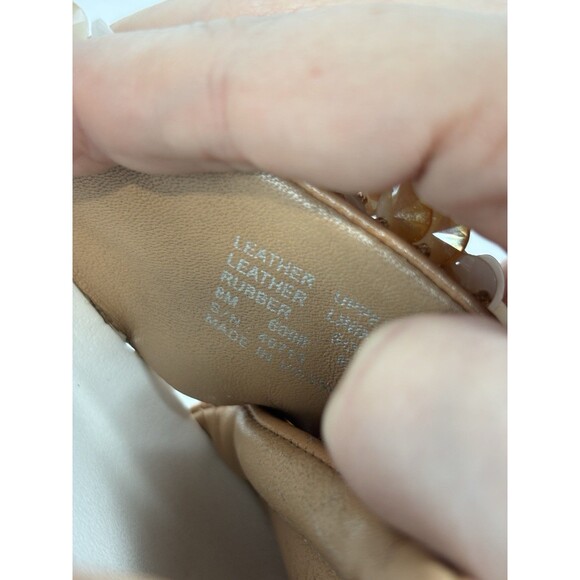 Tory Burch Beaded Slides Sandals Peach Nude Size 8 Rubber Pool Vacation Summer - Picture 12 of 13